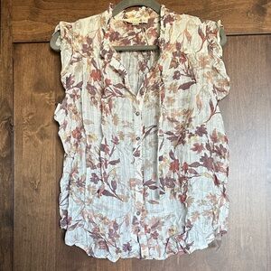 Lovestitch Floral Button-Up Blouse